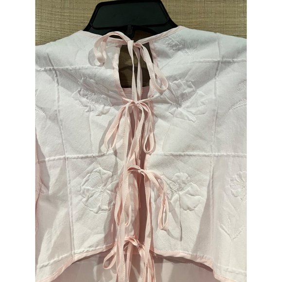 NEW CECILIE BAHNSEN Danita asymmetric-ruffle back-tie cotton dress Size US 2 - Picture 9 of 12